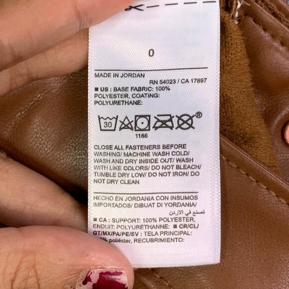 NEW Old Navy Womens Faux Leather High Rise OG Loose‎ Brown Pants Size 0 - Picture 10 of 11